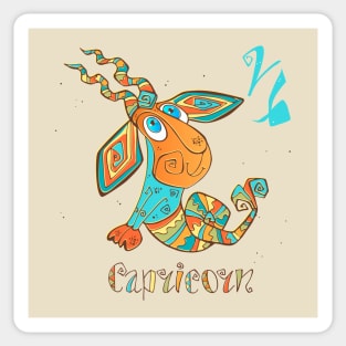 Capricorn zodiac children Sticker